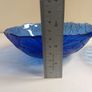 Two Blue Pressed Glass and Molded Glass Nibbles Dishes for Sale as a Pair, in Excellent Condition. Image 7