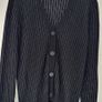 TWIN SET black cashmere mix with metallic silver detail and bell cuff sleeves Sz M (Fit 10-12 UK) - Rrp 220 (New) Image 4