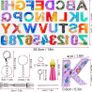 Epoxy Resin Kits for Beginners, 192 Pcs Letter Number Resin Moulds Silicone Keyring Making Kit, with 400ml Clear Resin, Resin Accessories/Pigment/Glitter Sequin/Gold Leaf/Keychain Tassels (FREE POSTAGE) Image 4