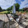 Patio Table, Chairs, parasol and base Image 3
