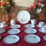 21 Piece Winterling Bavaria Harvest Gold Gilt Porcelain Tea Set Made In Germany Image 5