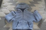 bershka borg/ teddy blue winter jacket