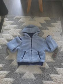 bershka borg/ teddy blue winter jacket