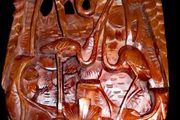 Beautiful layered flamingo hand carved wooden wall decoration