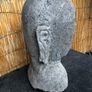 Large 14 inches height ,Vintage Balinese Solid Lava Stone Buddha Head Sculpture Image 2