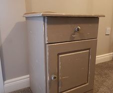Solid Pine Bedside Locker - Coffee Chalk Paint