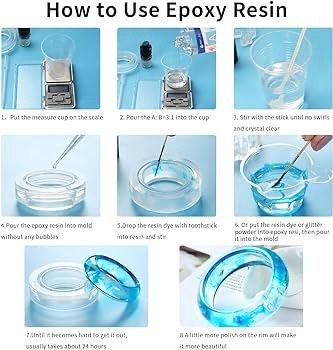 NEW SALE | 960ml Clear Crystal Resin Kit for Beginners Casting Resin Kit for Crafts Jewelry Making