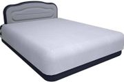 NEW SALE | AIR Bed Deluxe - Self-Inflating Airbed with Custom Fitted Sheet Included - Great Guest Bed, Camping Mattress - Built-in Pump &amp; Headboard - Available in UK Single, Double &amp; King - Double Size
