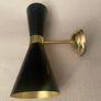Mullan Cairo Mid-Century Double Cone Brass Wall Light Image 2