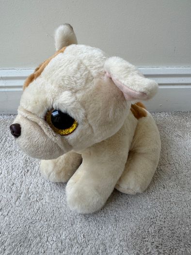 Ty Beanie approx. 8" Houghie the Bulldog Plush Used Please see photos
