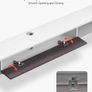 Floating TV Stand 180 cm in Wall Mount Entertainment Center with Cable Hole, Modern Floating TV Shelf with Storage Cabinet, Particle Board Console for DVD Player, Cable Box, Game Console, White Image 5
