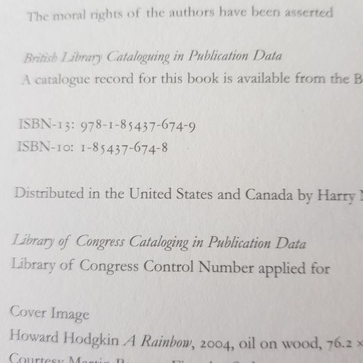 Writers on Howard  Hodgkin  valuable  Hardback book  c/w Dust jacket . In excellent  condition.