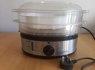 Cookworks 10102 3 Bowl Stramer -Stainless Steel Steam Cooker