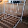 Really Sturdy White Metal 4Ft 6 Double Bed Frame - Can Deliver Image 2