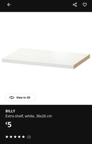 Ikea Billy Bookcase extra shelves