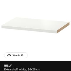 Ikea Billy Bookcase extra shelves