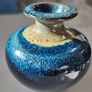 Stunning Louis Mulcahy Ireland Blue Drip Glaze Ceramic Posy Vase Medium - Made in Dingle Image 5
