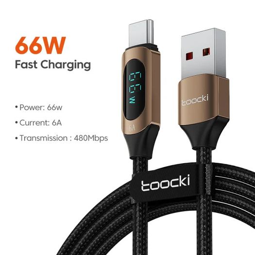 Type C to Type C Cable 66W PD Fast Charging Charger USB C to USB C Display Cable For Xiaomi POCO f3 Realme