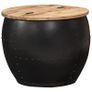 Coffee Table Round 53x43 cm Solid Mango Wood Image 2