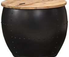 Coffee Table Round 53x43 cm Solid Mango Wood