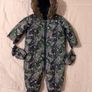 Waterproof Warm Fleece lined hooded Pram, Snow Suit & Mitten Image 2