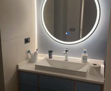 Bathroom mirror LED round anti fog