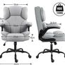 Office Chair with Flip-Up Arms for Home Office,Grey Thick Padded Seat, Supportive Backrest, Ergonomic Design, Rocking, 10cm Height Adjustment, 150kg Capacity Image 3