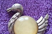 Miss Selfridge Vintage-Style Swan Brooch (Early 2010s)