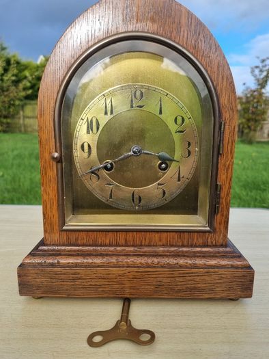 Antique German Junghans mantel (or shelf) clock