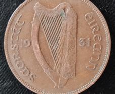 Ireland 1931 1d Penny coin