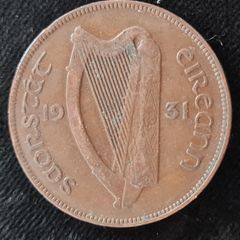 Ireland 1931 1d Penny coin