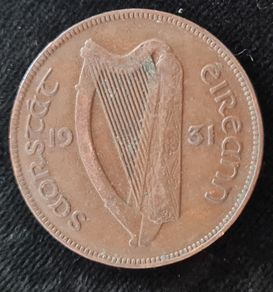Ireland 1931 1d Penny coin