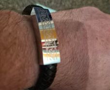 Celtic Leather & Steel Bracelet Mens