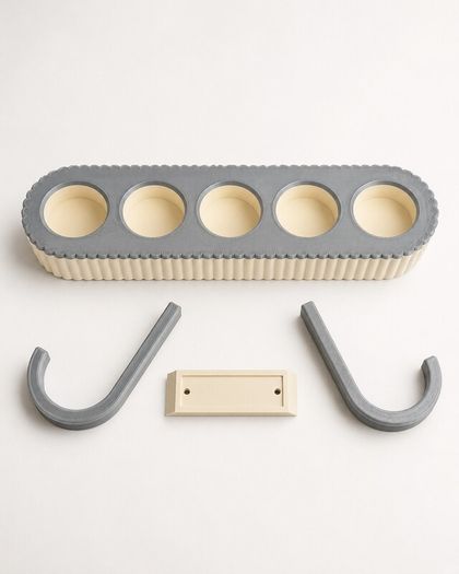 Wall-Mounted Hair Styling Tool Organiser  Hair Dryer & Attachment Holder