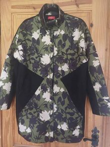 Derhy green and black coat (free post)