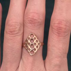 Vintage 9ct Gold Open Work Ring