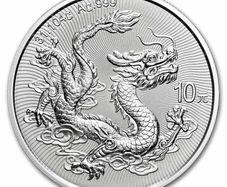 2025 China 10 Yuan 1 oz Silver Bullion Coin - Dragon BU (In Capsule)
