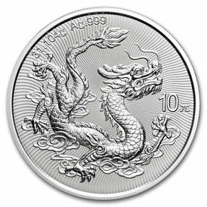2025 China 10 Yuan 1 oz Silver Bullion Coin - Dragon BU (In Capsule)