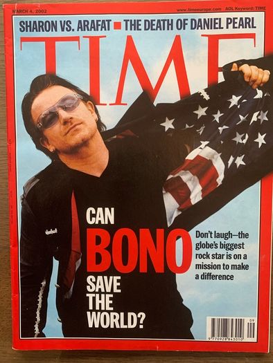 U2 - Time Magazine March 4 2002 Can Bono Save the World