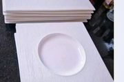 Square plates CasaCouture brand, fine dining porcelain.