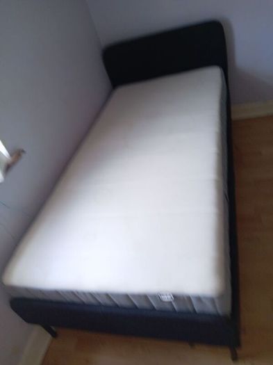 IKEA single bed with memory foam mattress rarely used.. Cover on mattress can be zipped off and washed.. Also 32inch Samsung TV with unit and dvd player 80