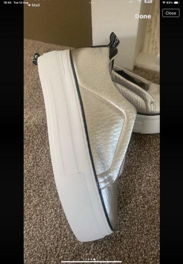 trainers Bnwt alpe silver slip on trainer rrp 180