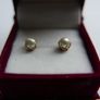 Vintage 14K Yellow Gold Pearl Stud Earrings 1,6g Image 4