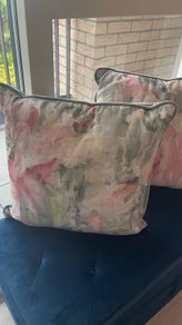 Pink & Grey Velvet Cushions