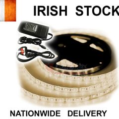 5m Smd 5630 Warm White 300 Led Strip + POWER SUPPLY - 2x BRIGHTER Than 5050 Led Strips
