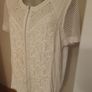 Gelco white zipped lace short sleeve blouse size UK20 EU48 Postage included Image 2