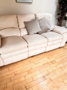 Cream Genuine Leather Suite 3 + 2