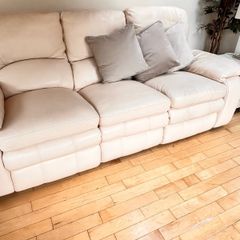 Cream Genuine Leather Suite 3 + 2