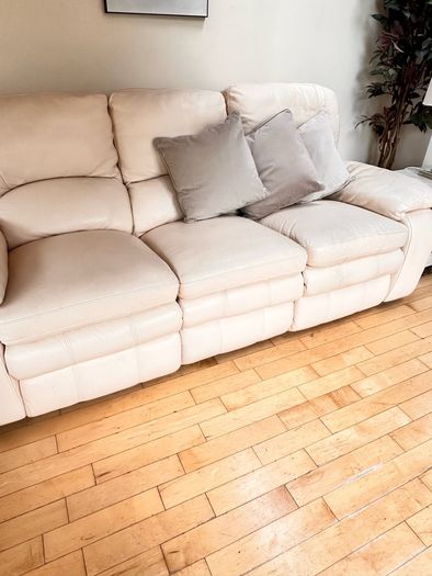 Cream Genuine Leather Suite 3 + 2