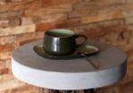 Ogo Living Outo Stoneware Cup and Saucer - Green